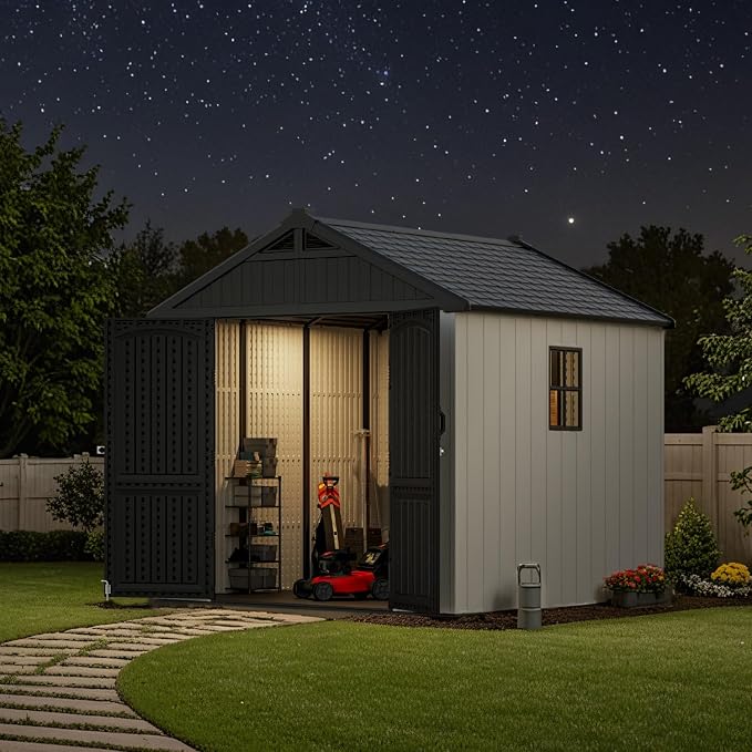 Patiowell 8 x 8 FT Resin Outdoor Storage Shed - Image 2