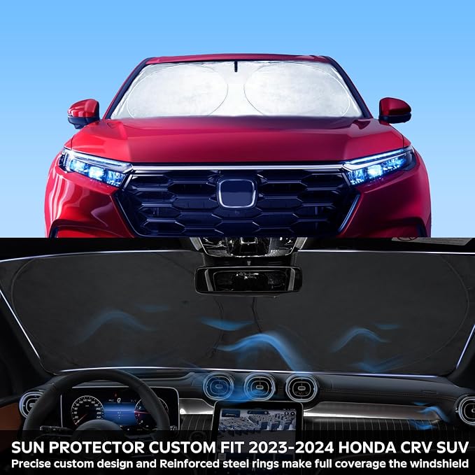 INSAUTO for 2026 CRV Windshield Sun Shade Sunshade Foldable Custom Fit 2023 - Image 2