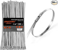 Metal Zip Ties, 304 Stainless Steel, 300 LBS Heavy Duty Double Headed by JIANYANG