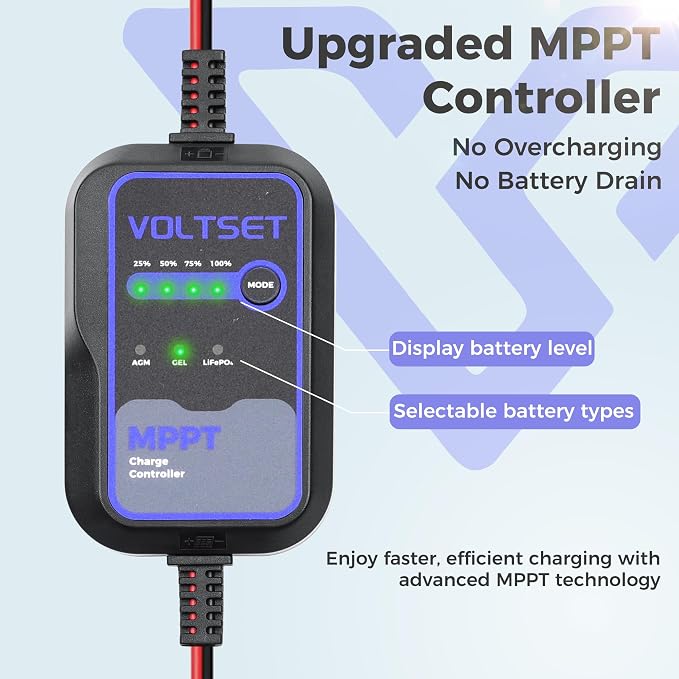 Solar Panel Kit 30W 12V with MPPT Controller, Solar Battery Trickle Charger - Image 2