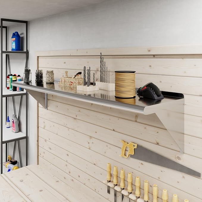AmGood 60" Long X 14" Deep Stainless Steel Wall Shelf | NSF Certified | - Image 6