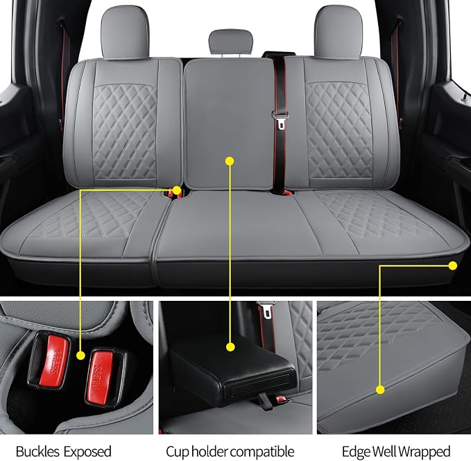 LUCKYMAN CLUB F150 Faux Leather Seat Covers Fit - Image 7