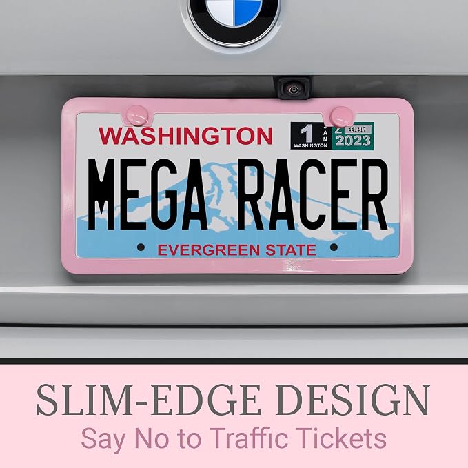 Premium Princess Pink License Plate Frame – 1 Pack, Rust-Free Stainless Steel - Image 7