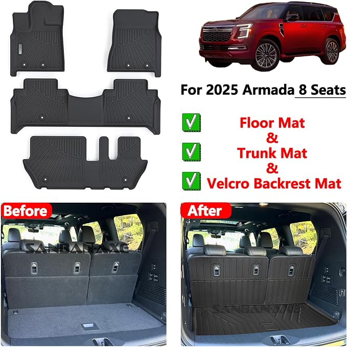 Floor Mats for 2025 Nissan Armada 8 Seats - Image 7