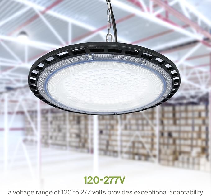 ASD LED High Bay UFO Light Fixture, Commercial Shop Lighting | Plug & Play Cable - Image 7