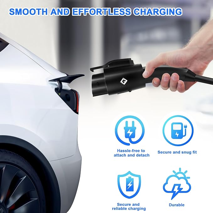 Tesla to J1772 Adapter, 80A 250V Max, Portable and Outdoor EV Adapter, - Image 2