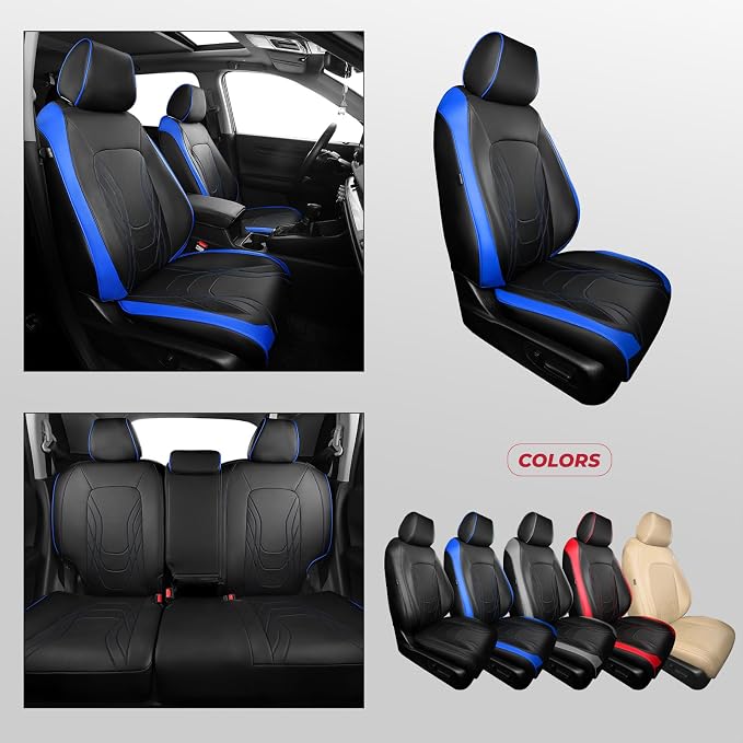 FREESOO Seat Covers for Honda CRV, Custom Fit Seat Covers Full Set, CRV LX EX - Image 8