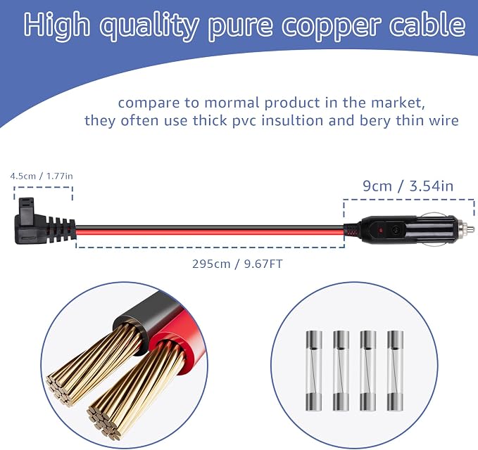 12V/24V Car Refrigerator Power Cord is Compatible - Image 2