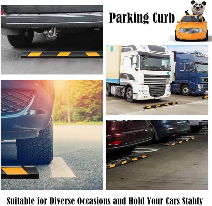 Goplus Parking Block, 72” Rubber Parking Bumpers - Image 7