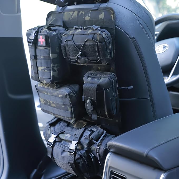 Universal Tactical Seat ​Back Organizer Vehicle Molle Panel Organizer Storage - Image 8