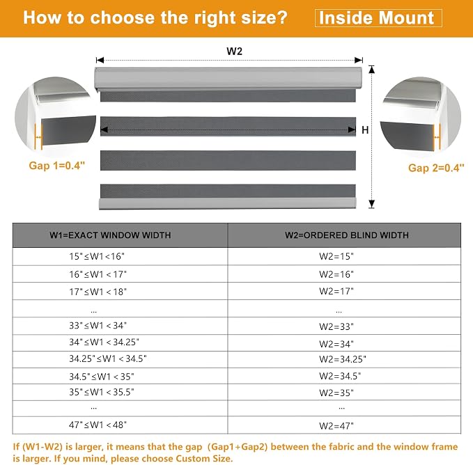 Persilux Cordless Zebra Blinds for Windows Free-Stop Roller Windows Shades Dual - Image 7