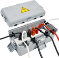 Hrensaw Medium Outdoor Electrical Box, Weatherproof Connection Box w/6 Cable by Hrensaw
