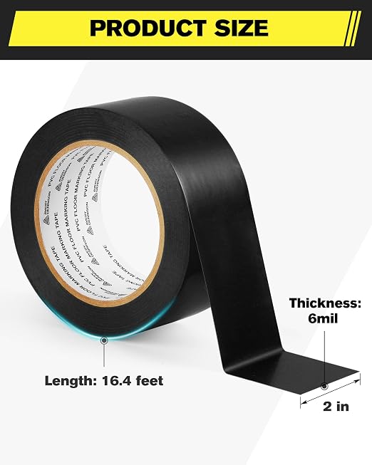 Floor Marking Tape, 2 in x 108 FT Strong Adhesive Caution Tape, High Durability - Image 6