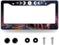 Moon Phases License Plate Frame Starry Sky Forest Moon License Plate Frames by NINANMY