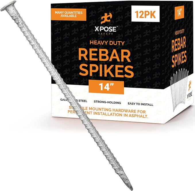 Heavy Duty Rebar Stakes 14" by XposeSafety