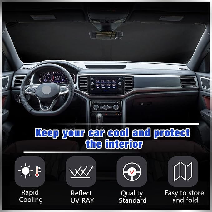 Car Windshield Sunshade Cover Shield Visor - Image 2