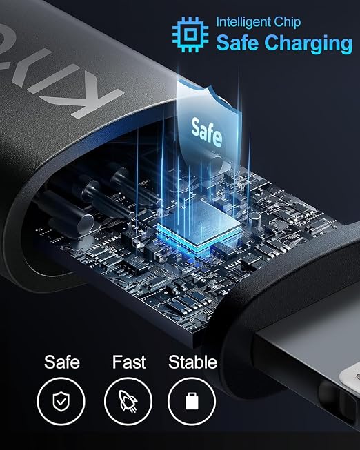 USB C to USB C Cable Coiled 6FT 2Pack, Braided Type C Charger - Image 4