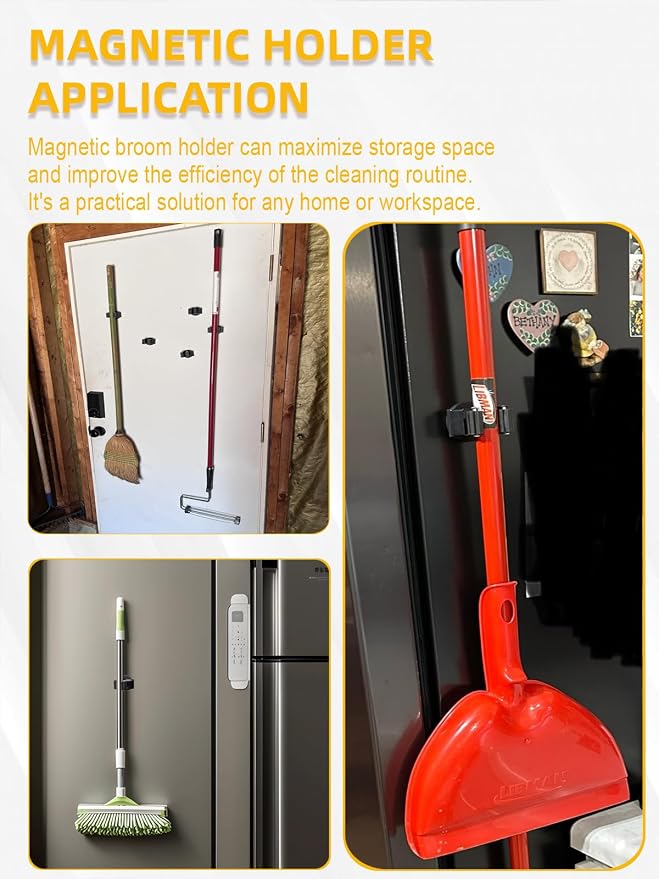 Mop Holder Magnetic, Magnetic Broom Holder - Image 3