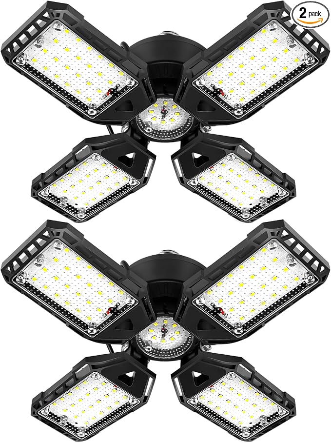 LED Garage Lights Bulb 2 Pack - 120W by Aoretic