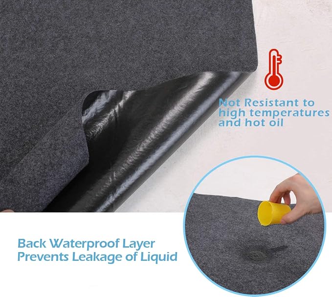 Oil Spill Mat 36x48 Inches Car Trunk Mat Rubber Backing Layer Oil Drip Pan - Image 3