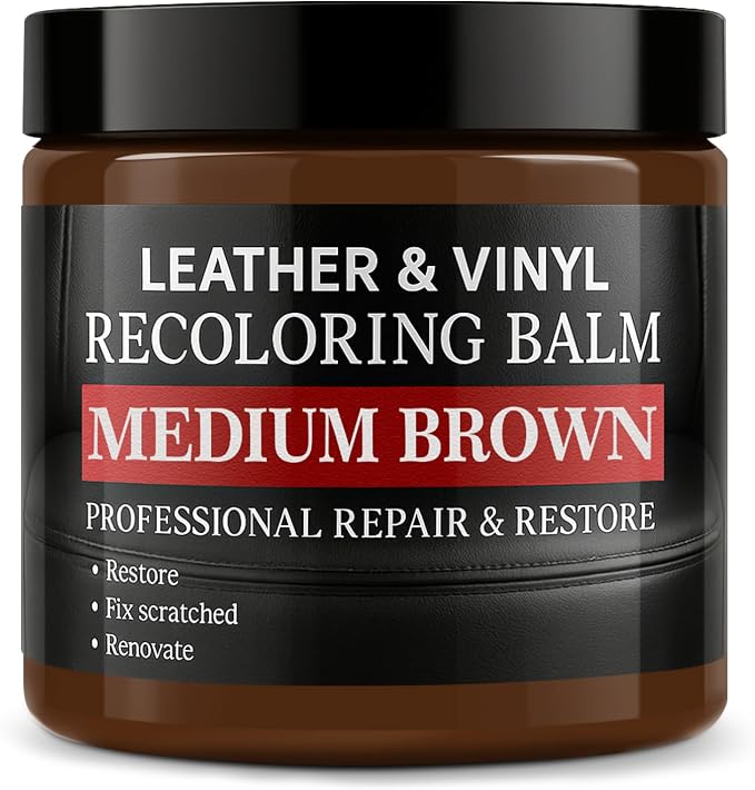 Leather Color Restorer, Leather Recoloring Balm, Scratch Remover, Leather Dye by Laxmorph