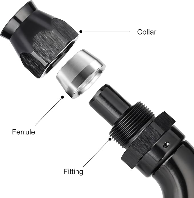 EVIL ENERGY 10AN 60 Degree PTFE One Piece Full Flow End Hose Fitting Aluminum - Image 2