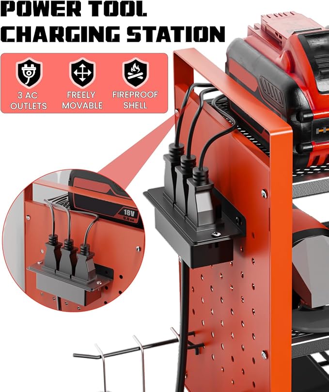 Heavy-Duty 48" Wall Mount Power Tool Organizer - Image 6