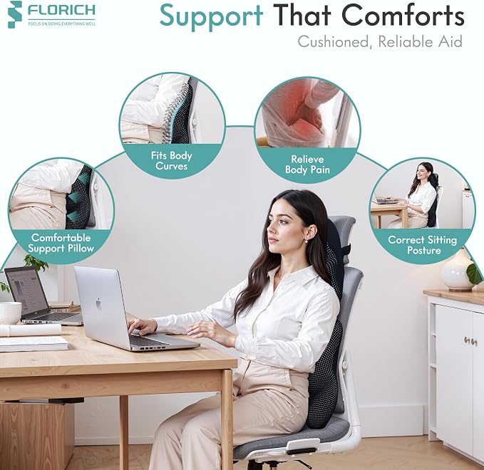 FLORICH Lumbar Support Pillow and Neck Headrest Pillow - Image 4