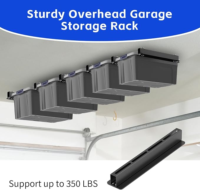 6 Pack Overhead Storage Bin Rack, Ceiling Racks - Image 6