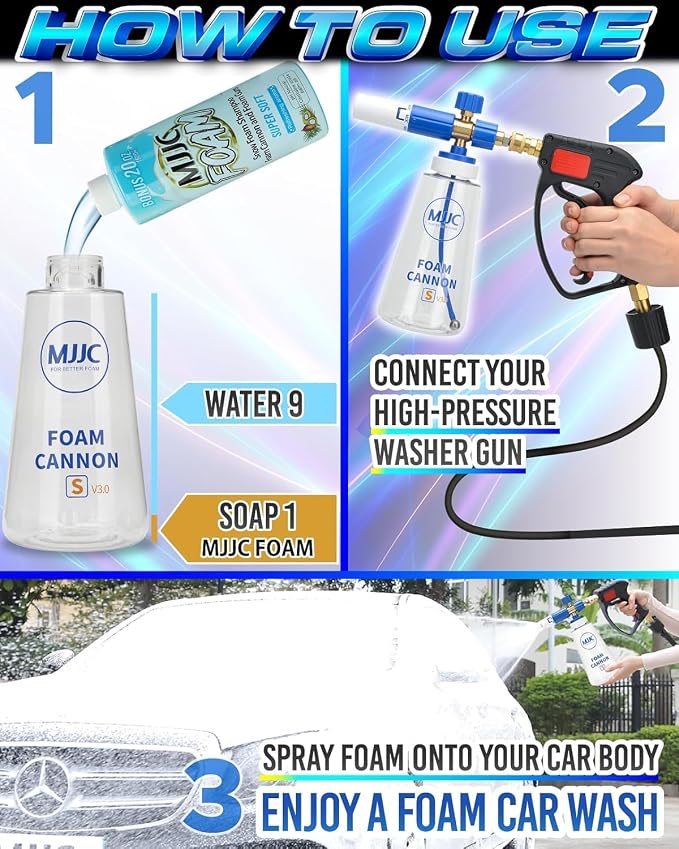 MJJC Foam Cannon S V3.0 with 1/4 Inch Quick Connector - Image 5