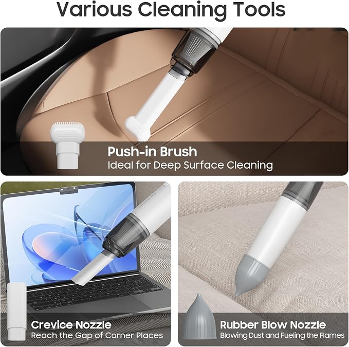 Handheld Vacuum Cordless, Car Vacuum Cleaner Portable - Image 8