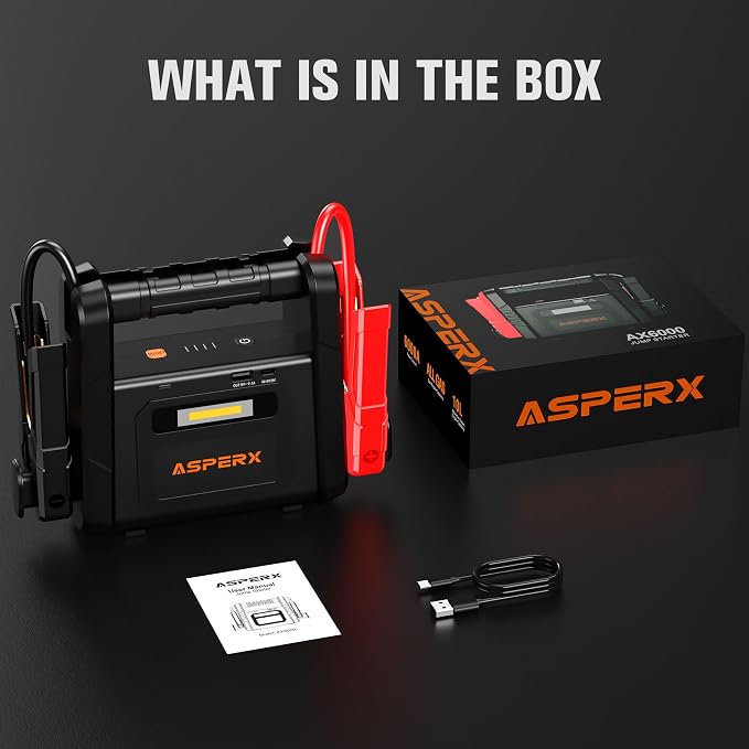 AsperX 6000A Car Jump Starter, Battery Jumper Starter Portable - Image 7
