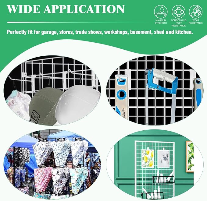40Pcs 6" Gridwall Display Hooks Assortment Set, Wire Diameter 5mm/ 0.2” - Image 7