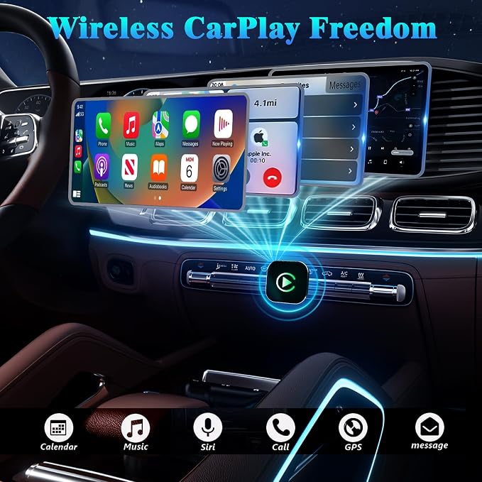 Wireless CarPlay Adapter for iPhone, 2025 Upgraded Wired to Wireless for Apple - Image 2
