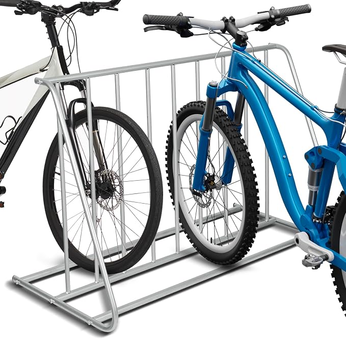 MyGift Large Metal Double-Sided Grid Bike Rack Stand, Freestanding Bicycle - Image 4