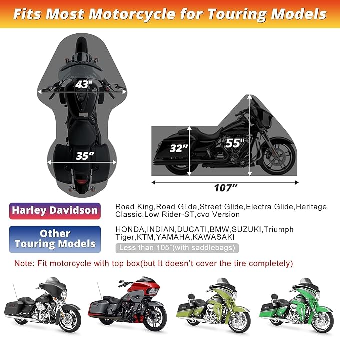 Motorcycle Cover, with Vents Dirt Bike Cover, - Image 2