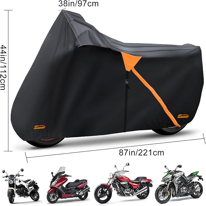 Motorcycle Cover, Waterproof Zipper Outdoor Cover - Image 2