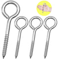 4Pcs Self Tapping Eyelet Screw Eye Bolt，6 Inch Heavy Duty Screw Eyes Hooks ，M10 by HXLPAY