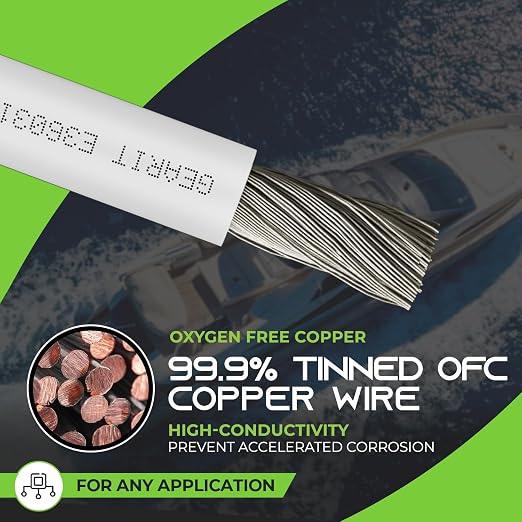 GEARit 6 Gauge Marine Electrical Primary Wire, 6 AWG Marine Grade Tinned Copper - Image 4