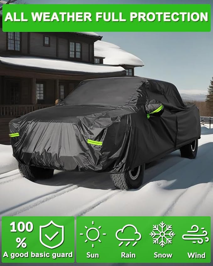 Pickup Truck Cover Waterproof All Weather, Outdoor Indoor Truck Protection Cover - Image 3