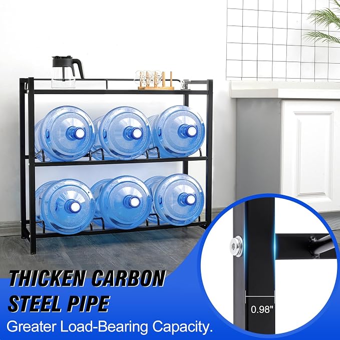 5 Gallon Water Bottle Holder 6-Tray 3/5 Gallon Water Jug Rack - Image 3