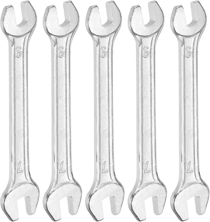 HARFINGTON 5pcs Double Open End Wrench 6mm x 7mm Metric 15 Degree Offset Angle by HARFINGTON