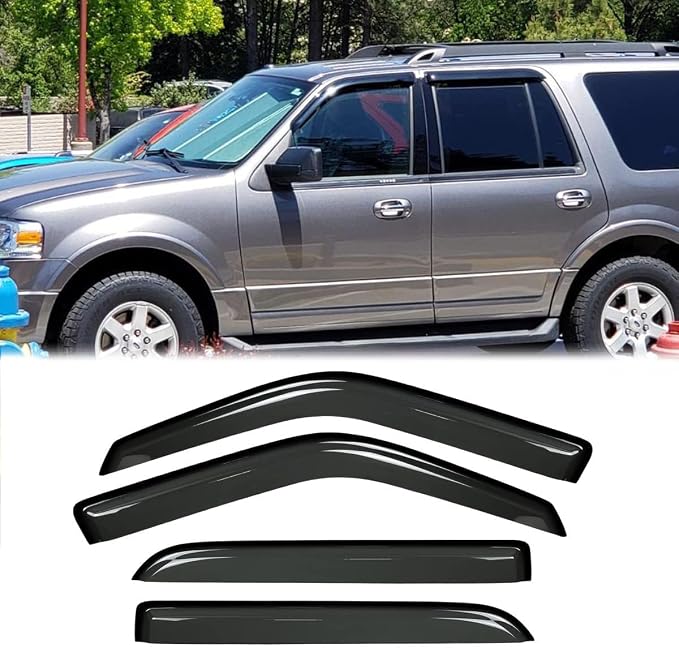 4pcs Original Shatterproof Outside Mount Style Sun Rain Guard Shields Side - Image 2