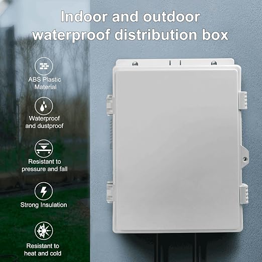Outdoor Electrical Junction Box, ABS Water Resistant Enclosure - Image 2