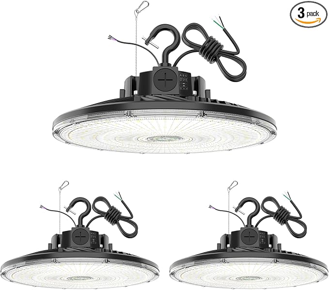 3 Pack 480V LED High Bay Light UL DLC Listed UFO Light 300W 240W 200W Adjustable by YELLORE-Professionalledlightsmanufacturerspecializingincommercialandindustriallighting