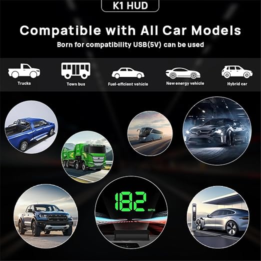 Heads up Display for Cars, Car HUD, Head up Display for Car, Digital GPS HUD - Image 7