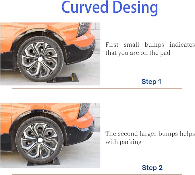 8 Pack Parking Mats for Garage Floors, 21.6" X11.4" Durable Rubber Car Parking - Image 4