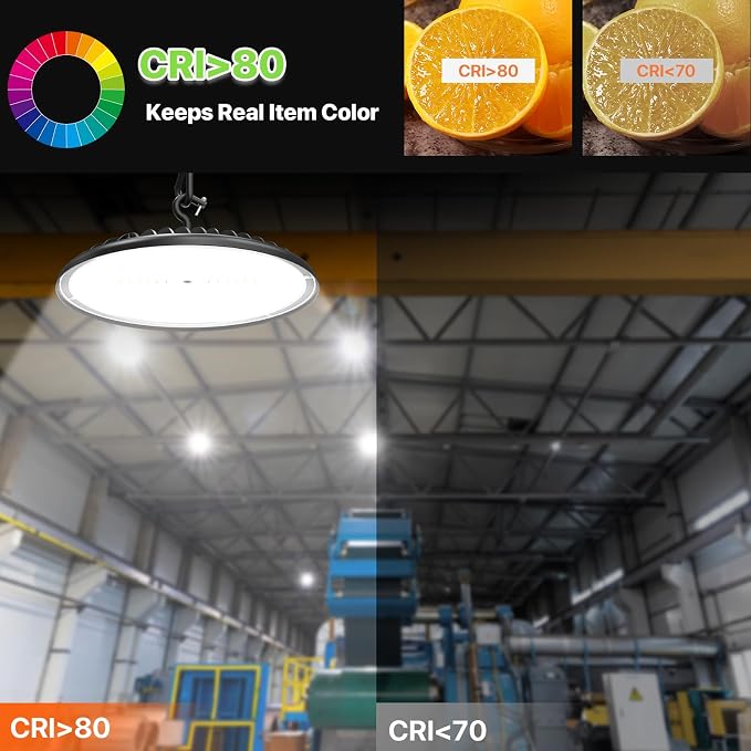LED High Bay Light 200W, 28000LM 5000K UFO High Bay LED Light - Image 5