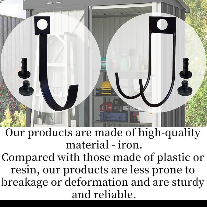 4-Pack Storage Shed Hooks for Suncast, Resin Shelf Accessory Outdoor Sheds - Image 3