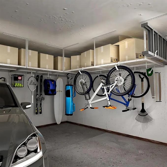 Heavy Duty Overhead Garage Storage Rack, Adjustable Organization System - Image 5